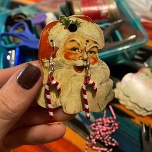 Candy cane earrings